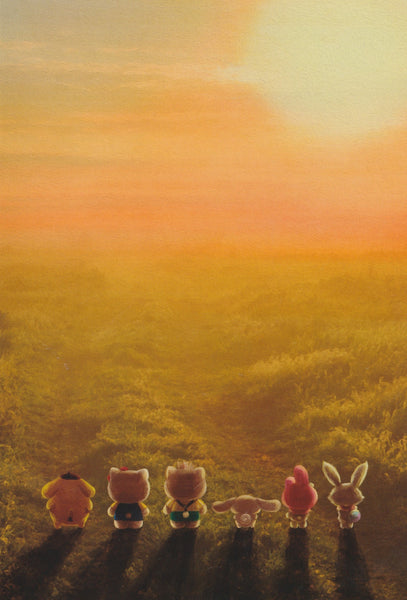 Japan Sanrio - Hello Kitty Travels to Europe Postcard B (with Pom Pom Purin, My Melody, Cinnamoroll)