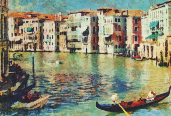 Japan Sanrio - Hello Kitty Travels to Europe Postcard D (Venice Gondola Ride)