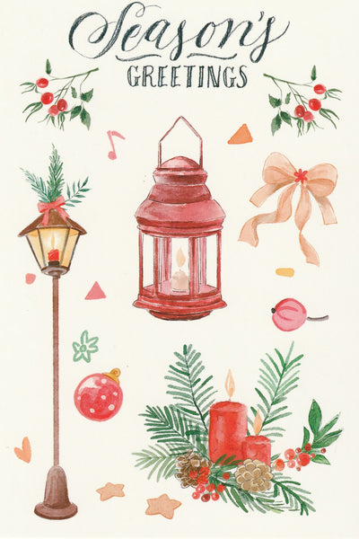 Seasons Greetings Postcard - Christmas Lights