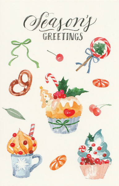 Seasons Greetings Postcard - Christmas Goodies
