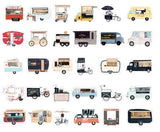 Food Trucks Postcard Collection - Lillie Black Caravan