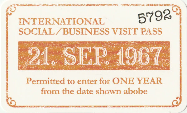 Travel Memories - T10 - International Social Business Visit Pass Postcard