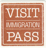Travel Memories - T17 - Red Visit Immigration Pass Postcard