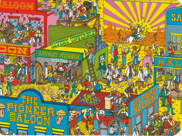 Where's Wally Postcard (BWP10) - The Wild Wild West