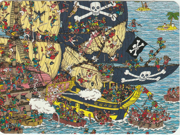 Where's Wally Postcard (BWP24) - Pirate Panorama