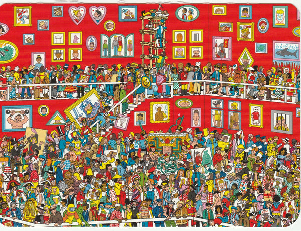 Where's Wally Postcard (BWP25) - The Great Portrait Exhibition