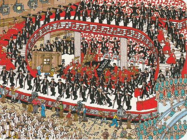 Where's Wally Postcard (BWP09) - A Tremendous Song and Dance