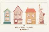 Wonderful Travel Famous Landmarks Postcard - America