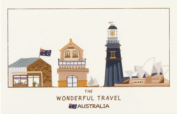 Wonderful Travel Famous Landmarks Postcard - Australia