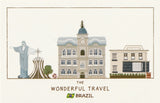 Wonderful Travel Famous Landmarks Postcard - Brazil