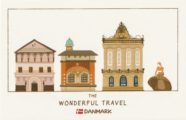 Wonderful Travel Famous Landmarks Postcard - Danmark