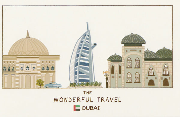 Wonderful Travel Famous Landmarks Postcard - Dubai