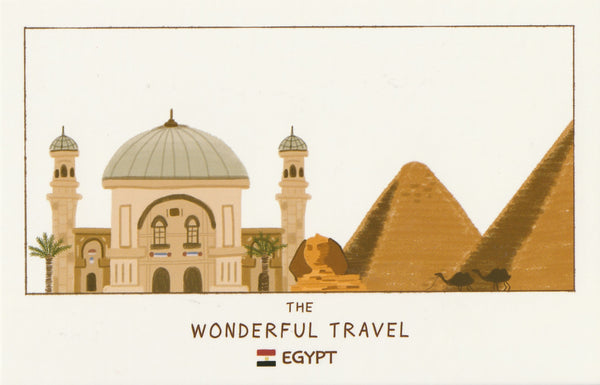 Wonderful Travel Famous Landmarks Postcard - Egypt