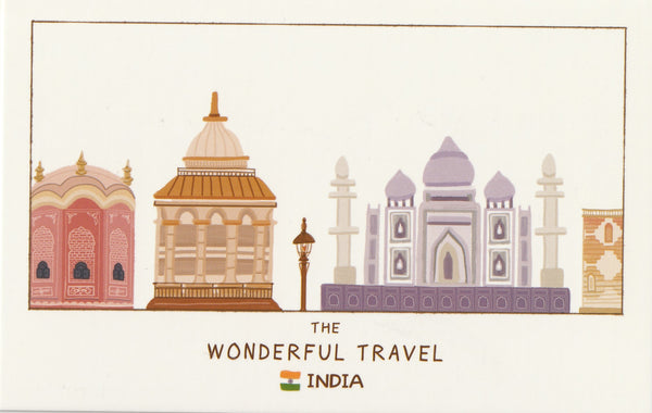 Wonderful Travel Famous Landmarks Postcard - India