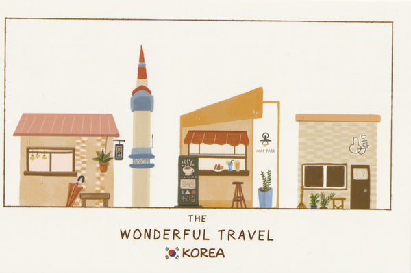 Wonderful Travel Famous Landmarks Postcard - Korea