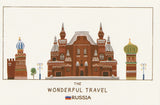 Wonderful Travel Famous Landmarks Postcard - Russia