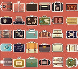 Travel Suitcase Postcard Collection CLT30